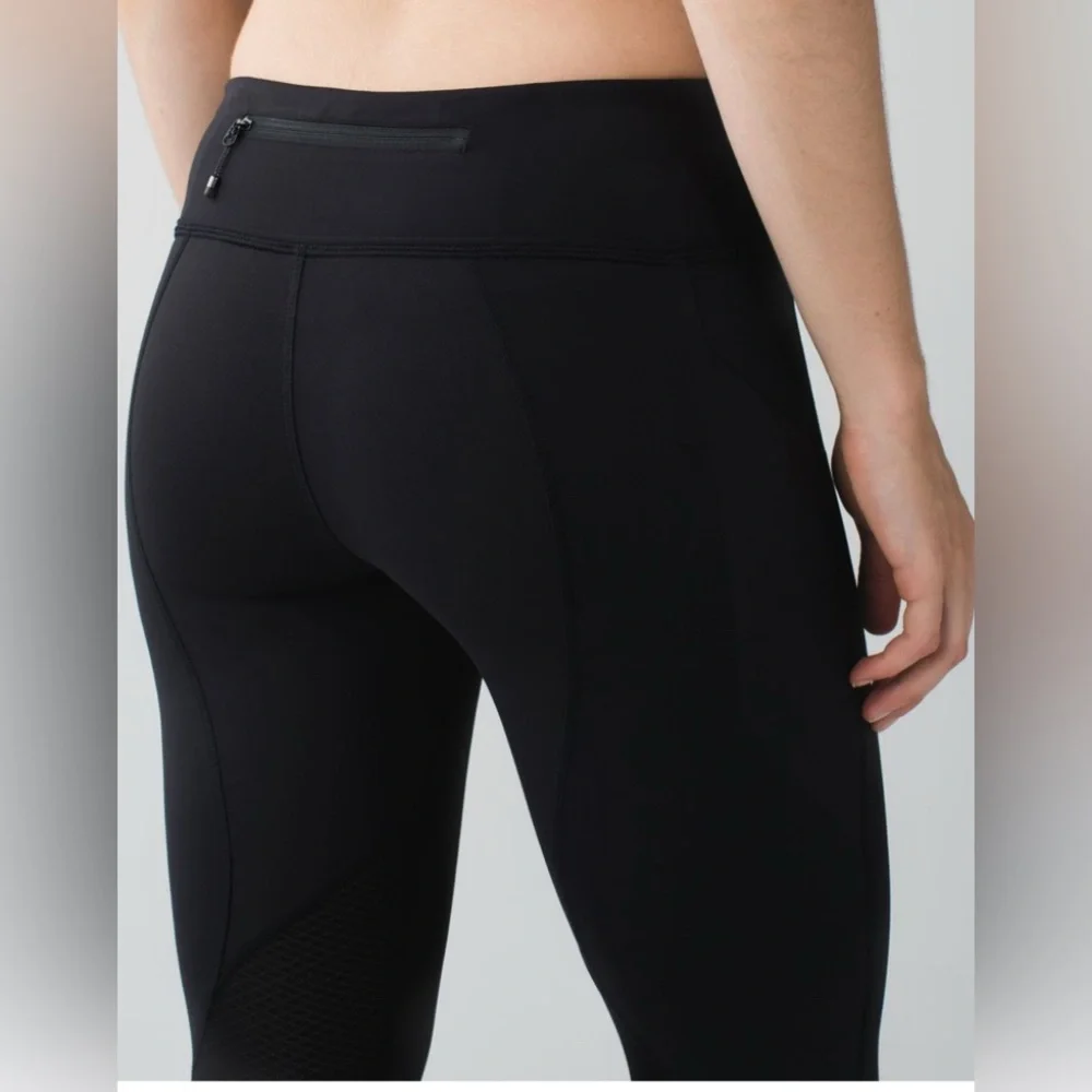 6. Lululemon Pace Rival Crop‎ 22” Luxtreme Black sz4